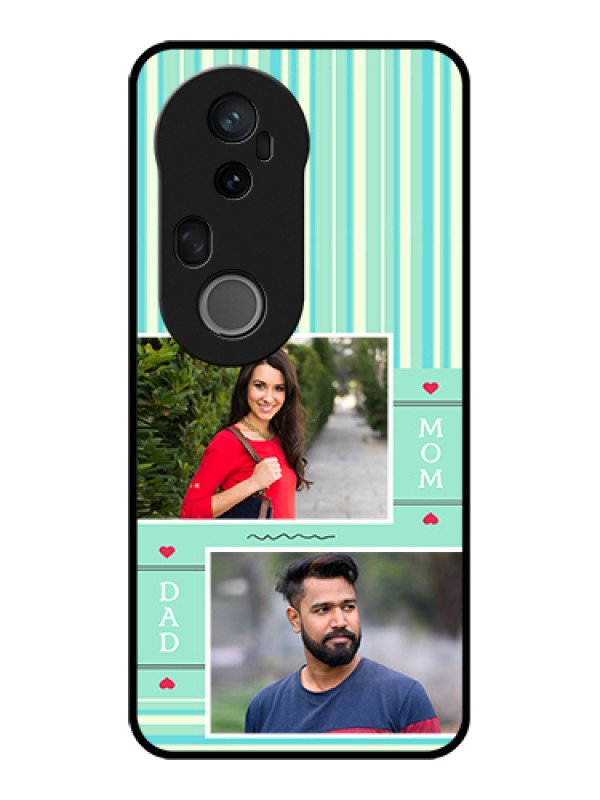 Custom Vivo T4 Ultra 5G Custom Glass Phone Case - Mom & Dad Pic Design