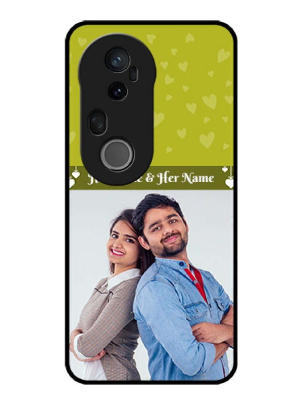 Custom Vivo T4 Ultra 5G Custom Glass Phone Case - You & Me Heart Design