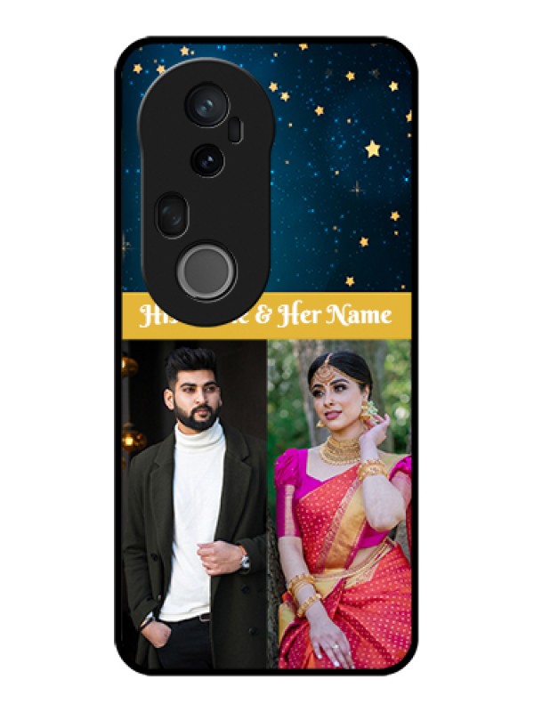 Custom Vivo T4 Ultra 5G Custom Glass Phone Case - Galaxy Stars Backdrop Design