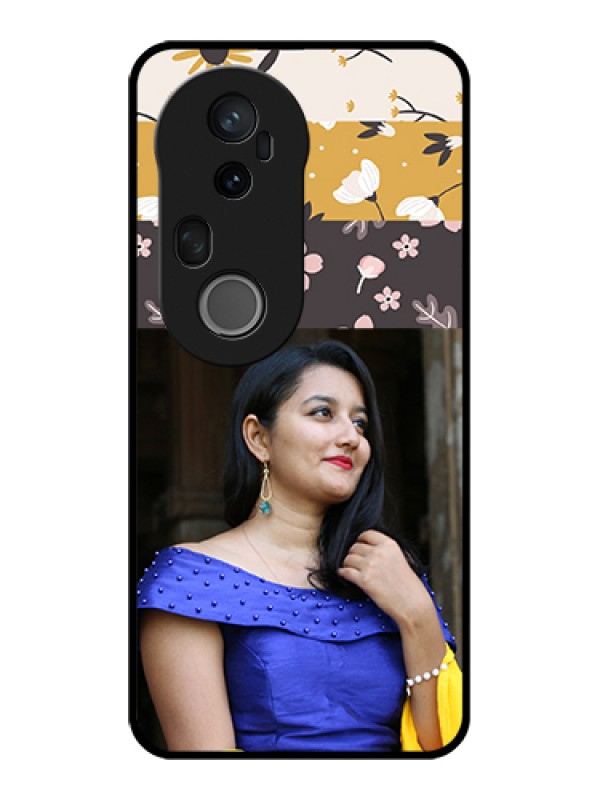 Custom Vivo T4 Ultra 5G Custom Glass Phone Case - Stylish Floral Design