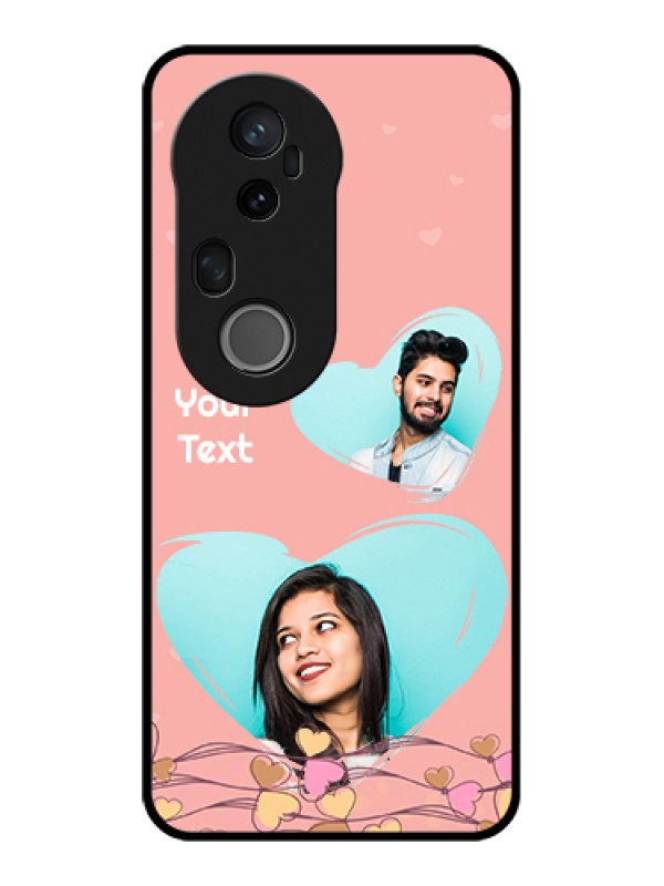 Custom Vivo T4 Ultra 5G Custom Glass Phone Case - Love Doodle Design