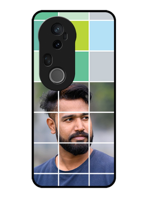 Custom Vivo T4 Ultra 5G Custom Glass Phone Case - With White Box Pattern