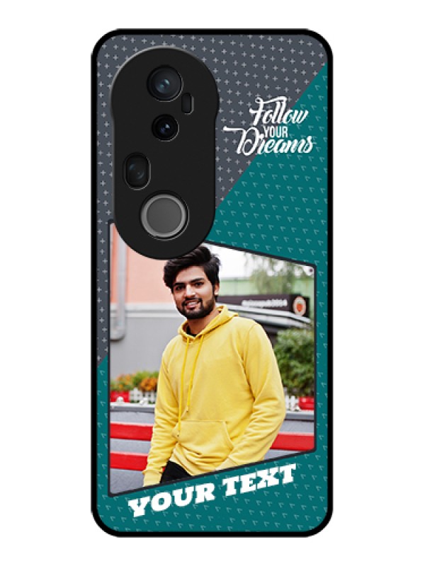 Custom Vivo T4 Ultra 5G Custom Glass Phone Case - Background Pattern Design With Quote