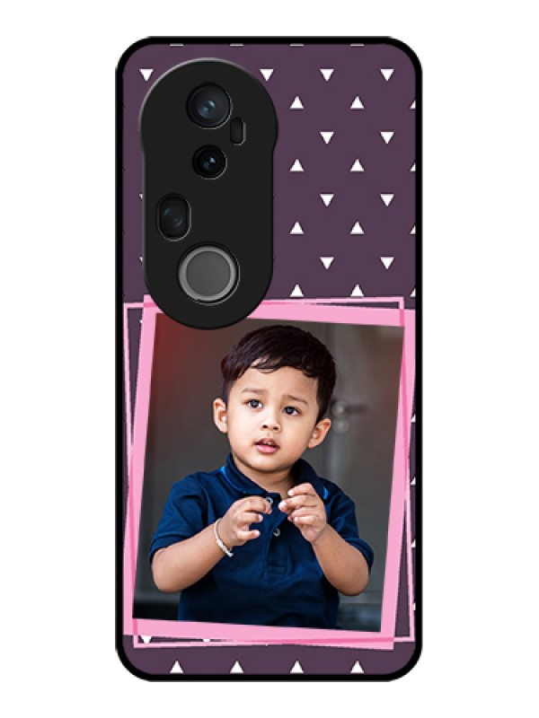 Custom Vivo T4 Ultra 5G Custom Glass Phone Case - Triangle Pattern Dotted Design