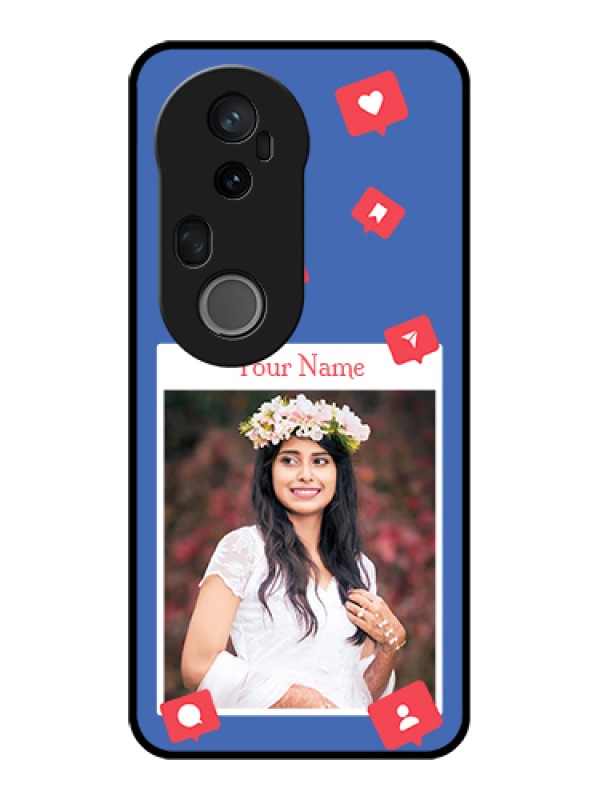 Custom Vivo T4 Ultra 5G Custom Glass Phone Case - Like Share And Comment Design