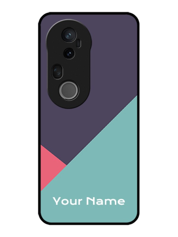 Custom Vivo T4 Ultra 5G Custom Glass Phone Case - Tri Color Abstract Design