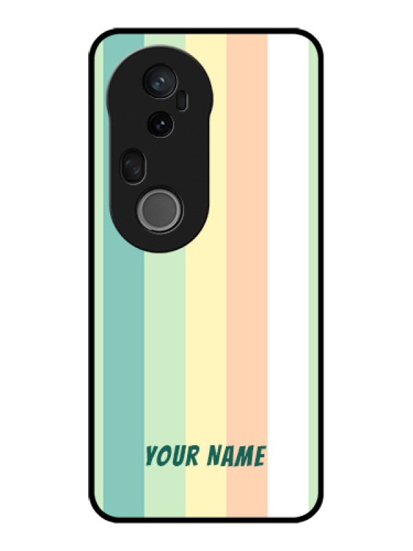 Custom Vivo T4 Ultra 5G Custom Glass Phone Case - Multi - Colour Stripes Design