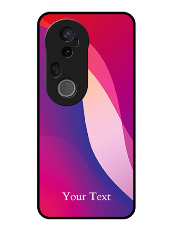 Custom Vivo T4 Ultra 5G Custom Glass Phone Case - Digital Abstract Overlap Design