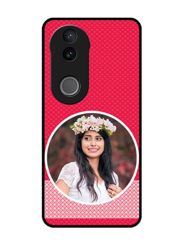 Custom Vivo T4R 5G Custom Glass Phone Case - Pink Color Pattern Design