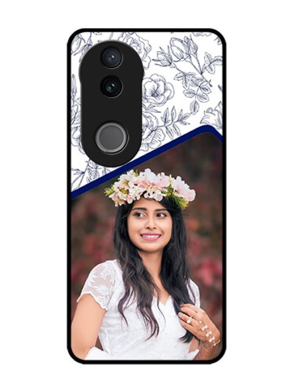Custom Vivo T4R 5G Custom Glass Phone Case - Classy Floral Design