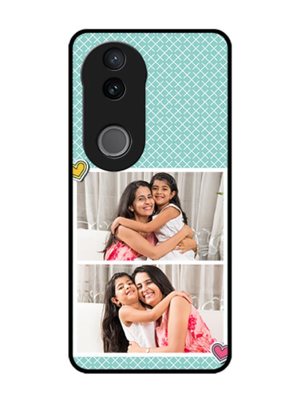 Custom Vivo T4R 5G Custom Glass Phone Case - 2 Image Holder With Pattern Design