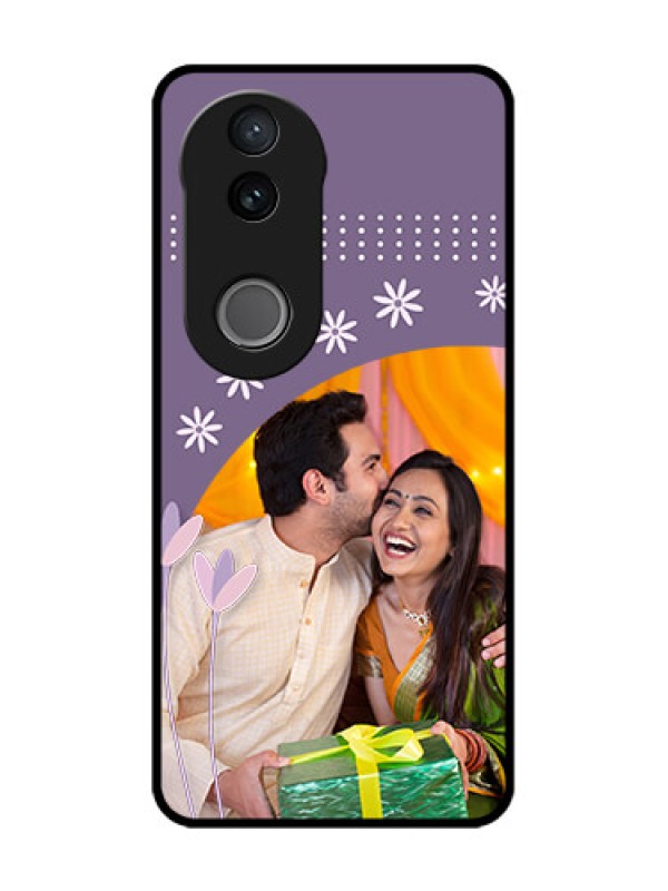 Custom Vivo T4R 5G Custom Glass Phone Case - Lavender Flowers Design