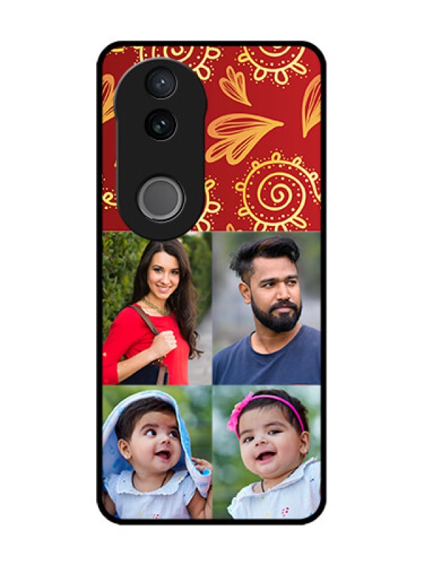 Custom Vivo T4R 5G Custom Glass Phone Case - 4 Image Traditional Design