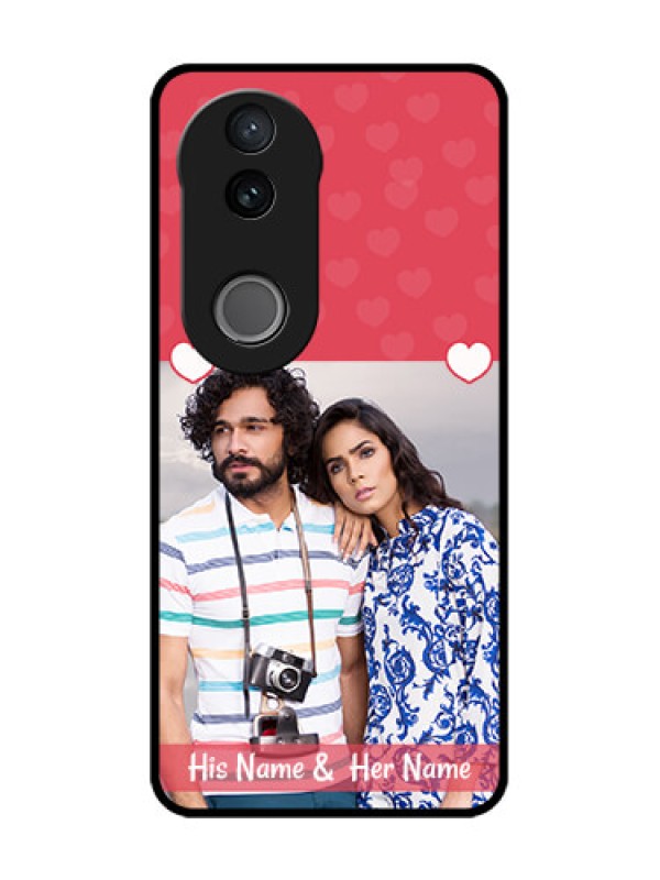 Custom Vivo T4R 5G Custom Glass Phone Case - Simple Love Design