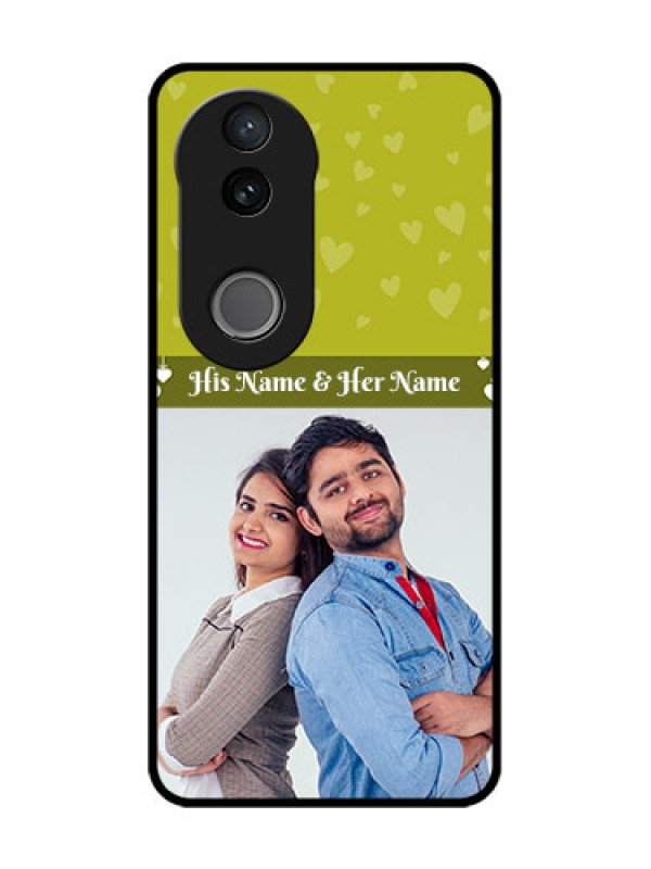 Custom Vivo T4R 5G Custom Glass Phone Case - You & Me Heart Design
