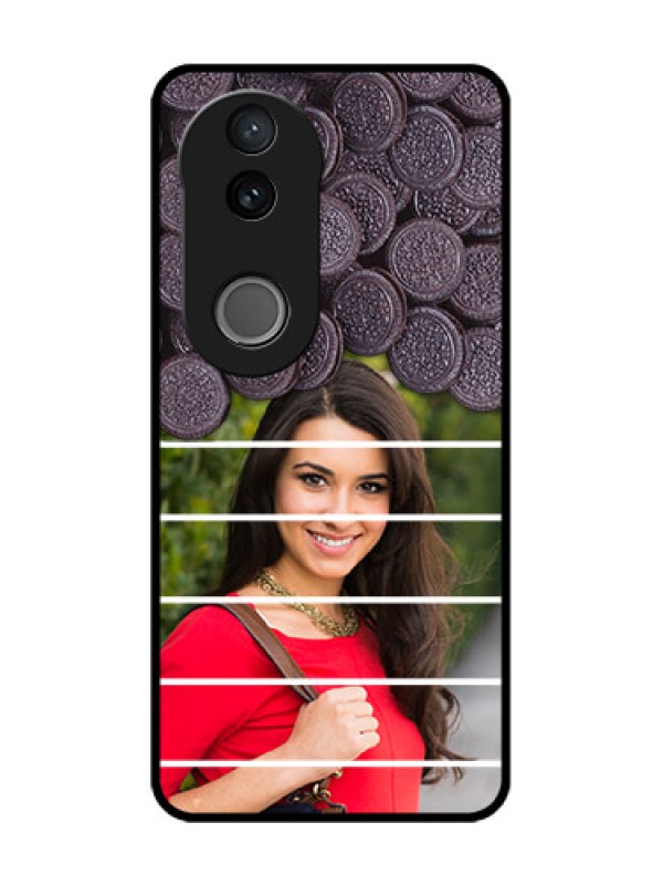 Custom Vivo T4R 5G Custom Glass Phone Case - With Oreo Biscuit Design
