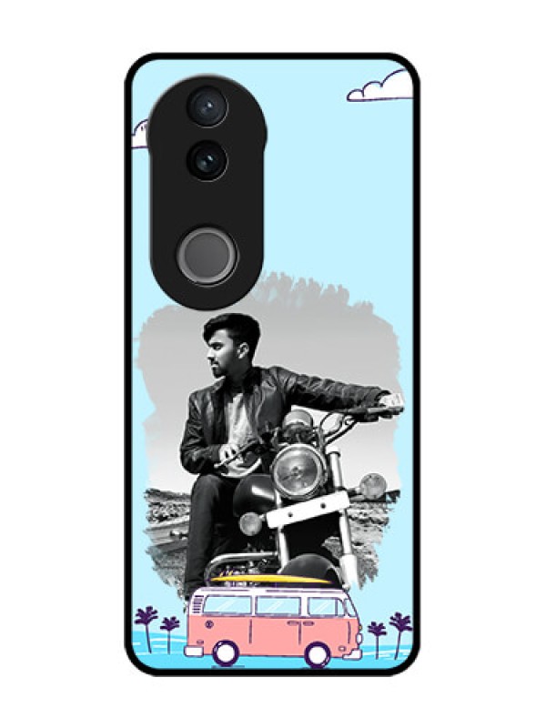 Custom Vivo T4R 5G Custom Glass Phone Case - Travel & Adventure Design