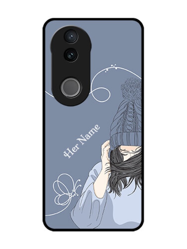 Custom Vivo T4R 5G Custom Glass Phone Case - Girl In Winter Outfit Design