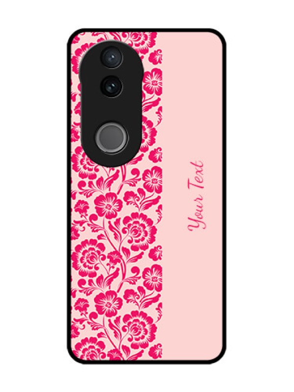 Custom Vivo T4R 5G Custom Glass Phone Case - Attractive Floral Pattern Design