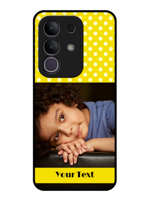 Custom Vivo T4x 5G Custom Glass Phone Case - Bright Yellow Case Design