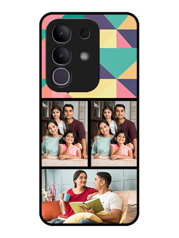 Custom Vivo T4x 5G Custom Glass Phone Case - Bulk Pic Upload Design