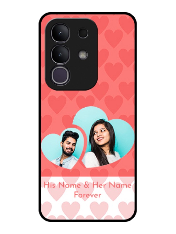 Custom Vivo T4x 5G Custom Glass Phone Case - Couple Pic Upload Design