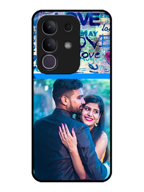 Custom Vivo T4x 5G Custom Glass Phone Case - Colorful Love Design