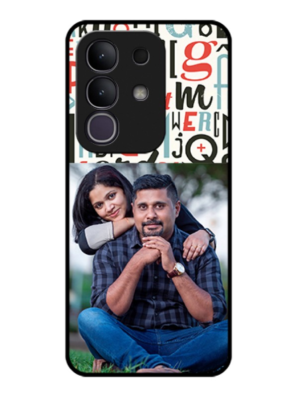 Custom Vivo T4x 5G Custom Glass Phone Case - Alphabet Design