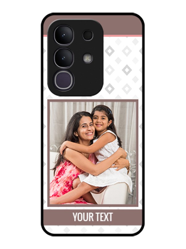 Custom Vivo T4x 5G Custom Glass Phone Case - Simple Diamond Design