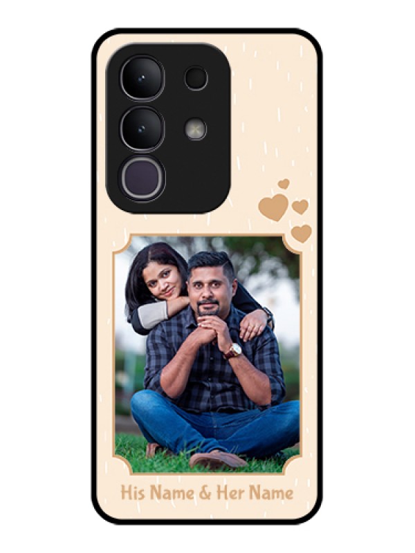 Custom Vivo T4x 5G Custom Glass Phone Case - With Confetti Love Design