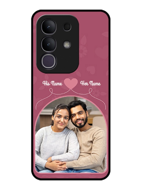 Custom Vivo T4x 5G Custom Glass Phone Case - Love Floral Design