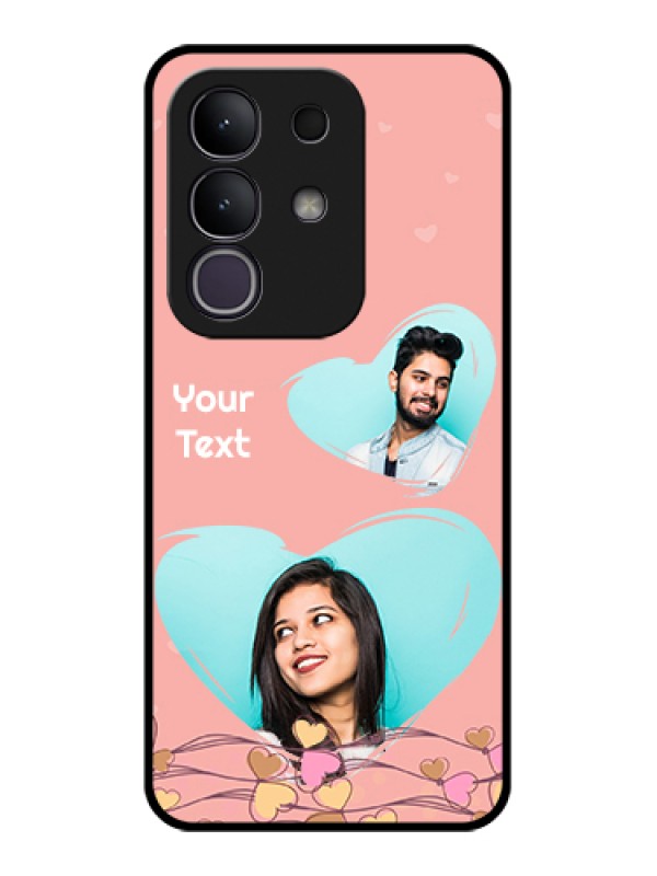 Custom Vivo T4x 5G Custom Glass Phone Case - Love Doodle Design