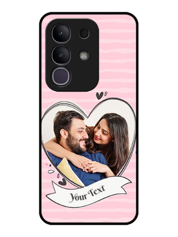 Custom Vivo T4x 5G Custom Glass Phone Case - Vintage Heart Design