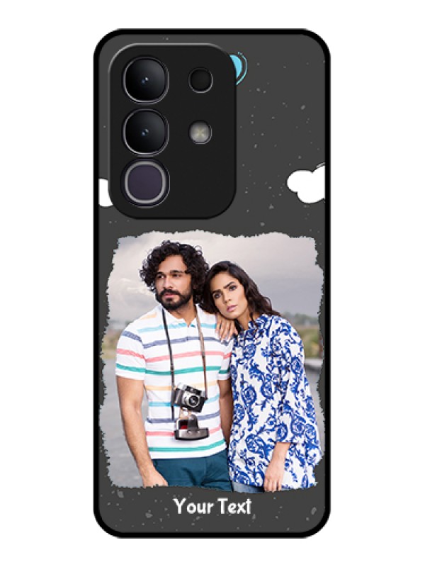 Custom Vivo T4x 5G Custom Glass Phone Case - Splashes With Love Doodles Design