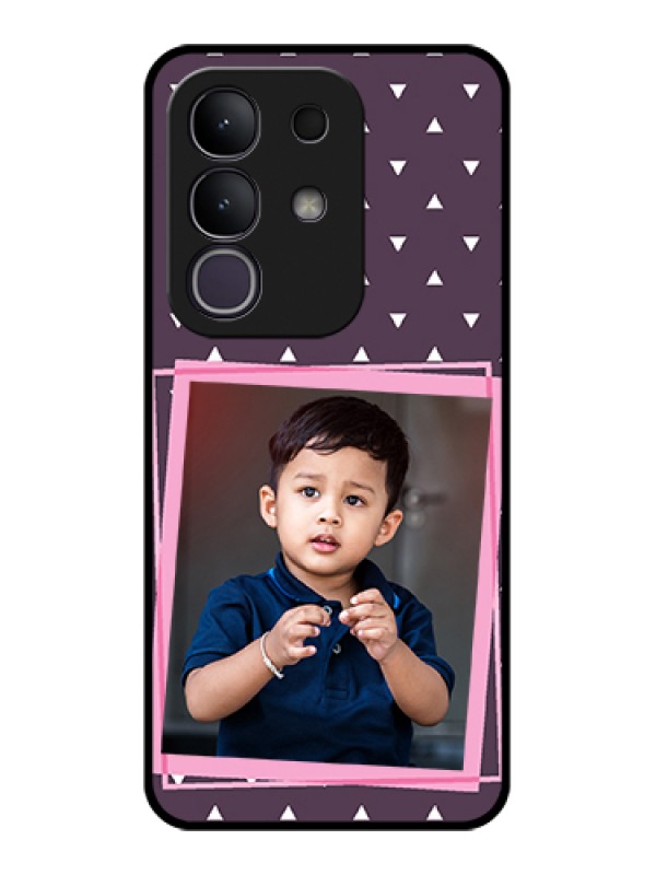 Custom Vivo T4x 5G Custom Glass Phone Case - Triangle Pattern Dotted Design
