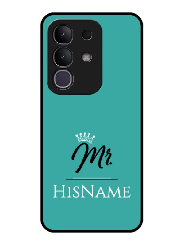 Custom Vivo T4x 5G Custom Glass Phone Case - Mr With Name Design