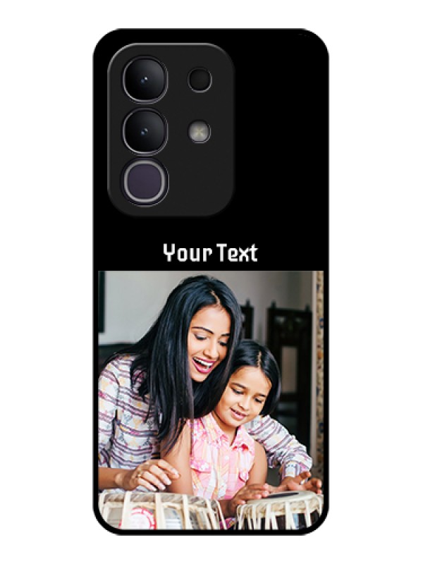 Custom Vivo T4x 5G Custom Glass Phone Case - Photo With Name Design
