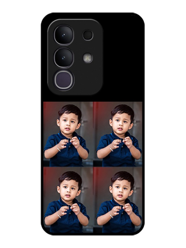 Custom Vivo T4x 5G Custom Glass Phone Case - 4 Image Holder Design