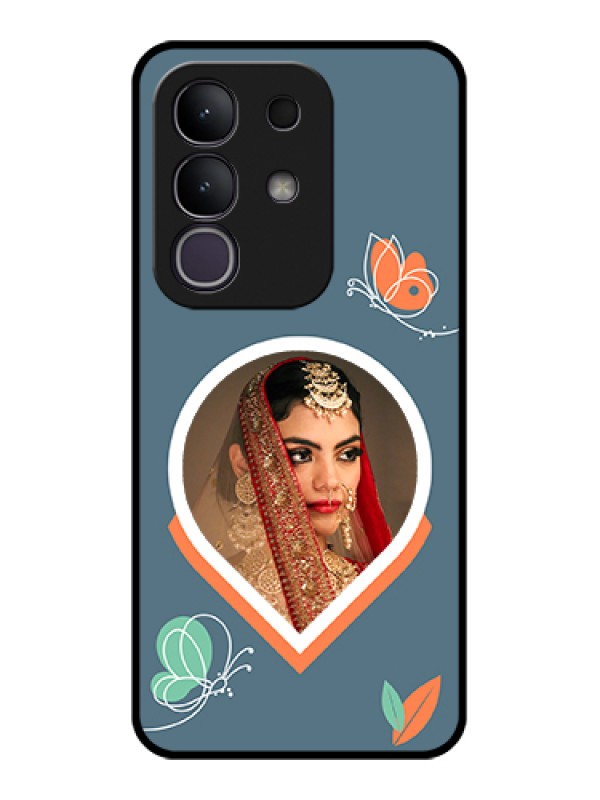 Custom Vivo T4x 5G Custom Glass Phone Case - Droplet Butterflies Design