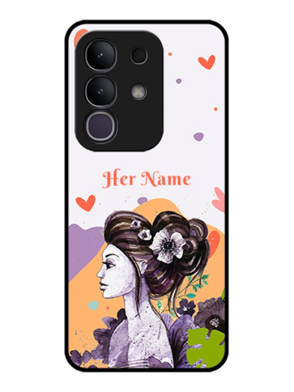 Custom Vivo T4x 5G Custom Glass Phone Case - Woman And Nature Design