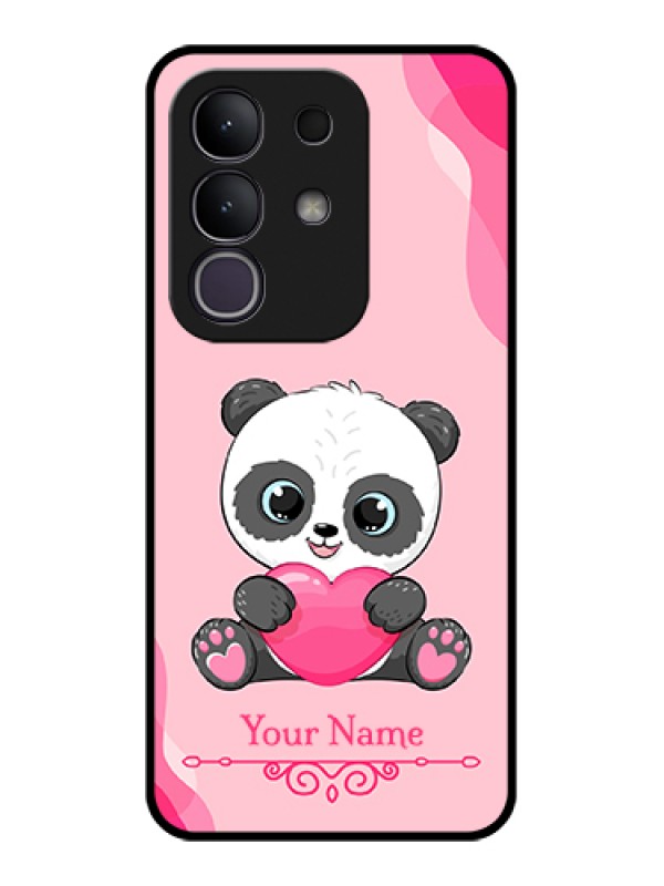 Custom Vivo T4x 5G Custom Glass Phone Case - Cute Panda Design