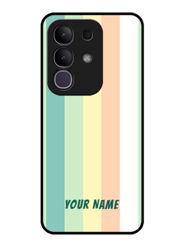 Custom Vivo T4x 5G Custom Glass Phone Case - Multi - Colour Stripes Design