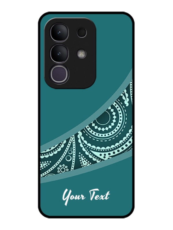 Custom Vivo T4x 5G Custom Glass Phone Case - Semi Visible Floral Design