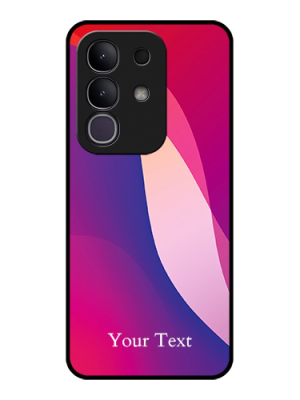 Custom Vivo T4x 5G Custom Glass Phone Case - Digital Abstract Overlap Design