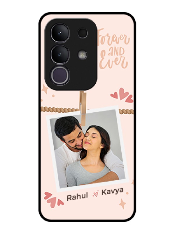 Custom Vivo T4x 5G Custom Glass Phone Case - Forever And Ever Love Design