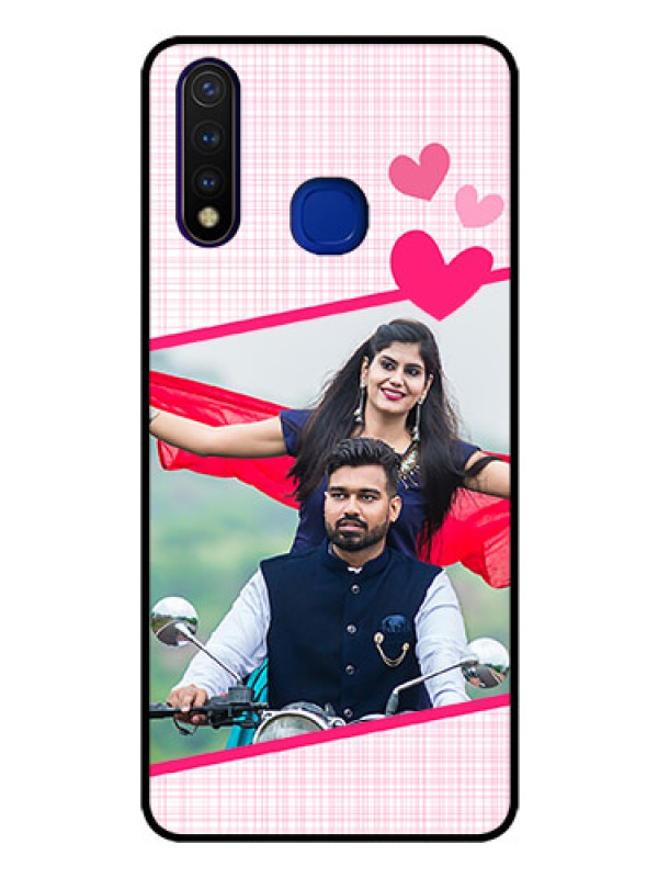 Custom Vivo U20 Custom Glass Phone Case  - Love Shape Heart Design
