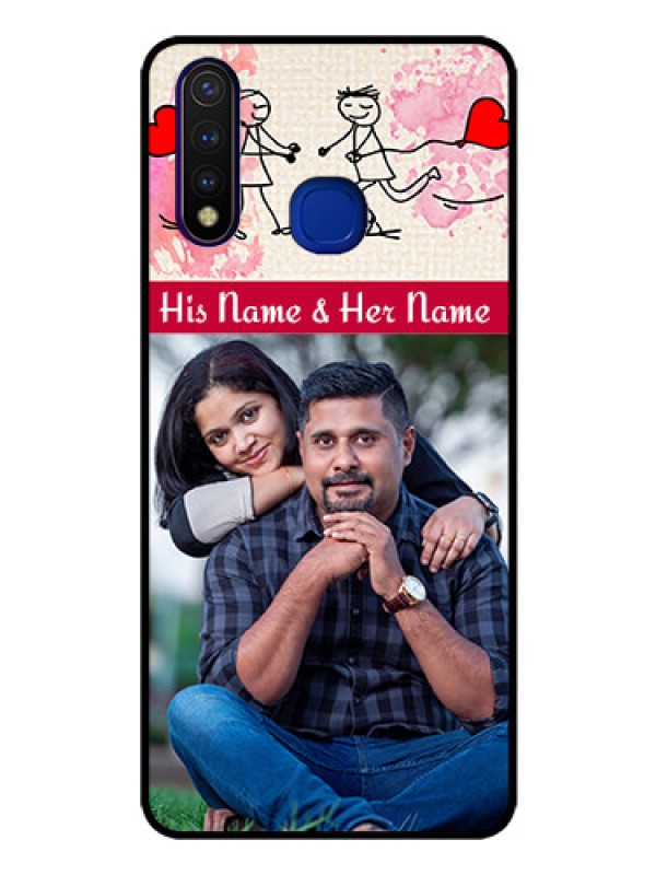 Custom Vivo U20 Photo Printing on Glass Case  - You and Me Case Design