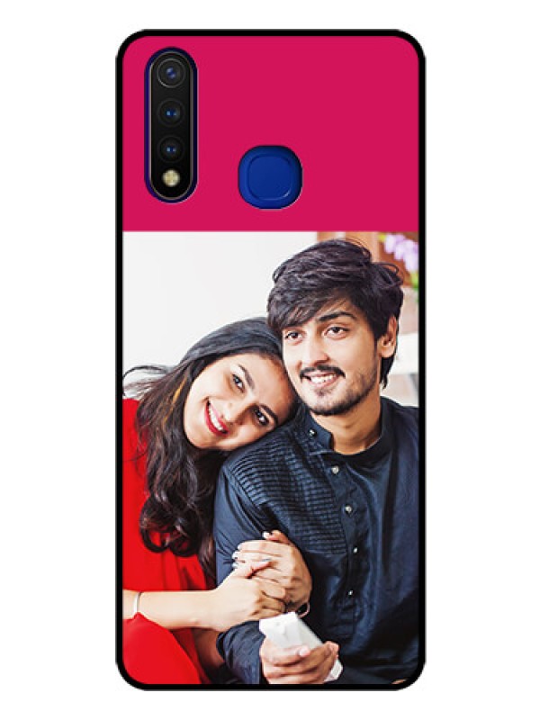 Custom Vivo U20 Custom Glass Mobile Case  - Anniversary Cover Design