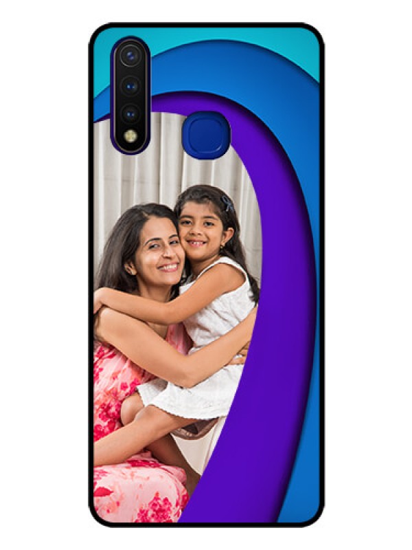 Custom Vivo U20 Photo Printing on Glass Case  - Simple Pattern Design