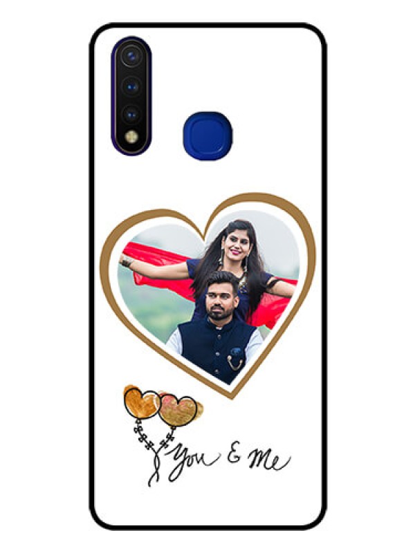 Custom Vivo U20 Custom Glass Mobile Case  - You & Me Design